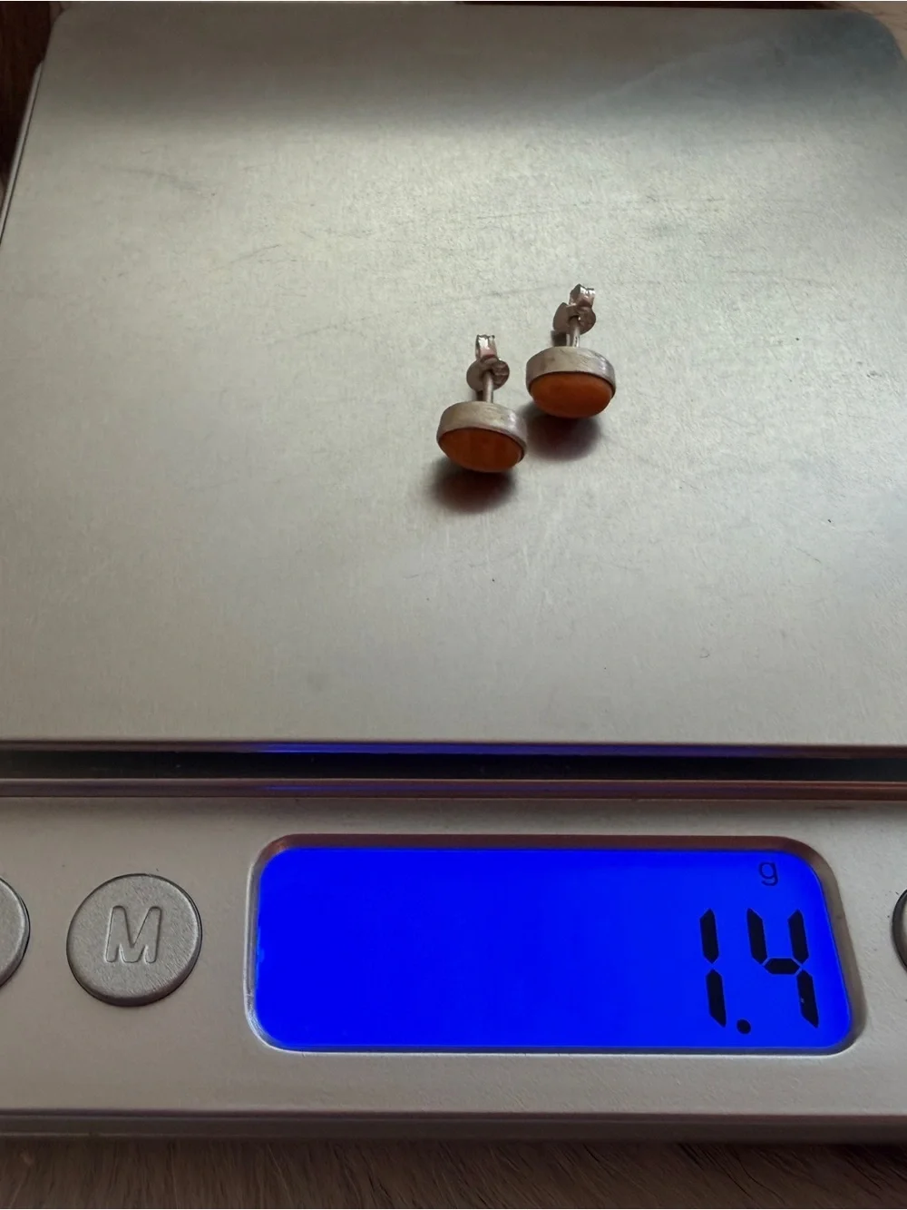 ❤️ Orange Spiny Oyster Navajo Style SouthWestern Minimalist Stud 925 Earrings - Picture 9 of 12